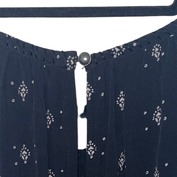 Lucky Brand Live in Love Black/White Printed Sleeveless/Halter top Jumpsuit Sz M - Picture 15 of 15